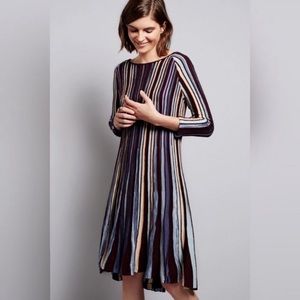 Moth Anthropologie Nora Swing Knit striped Dress